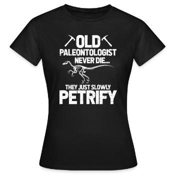 Paléontologie fossile de fouille de dinosaure - T-shirt Femme - noir - Devant - AI Model Female 172 dark (172cm)