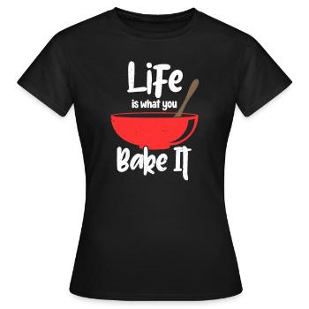 faire cuire au four - T-shirt Femme - noir - Devant - AI Model Female 172 dark (172cm)
