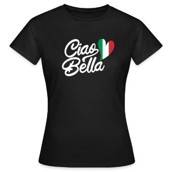 Ciao Bella - T-shirt Femme - noir - Devant - AI Model Female 172 dark (172cm)