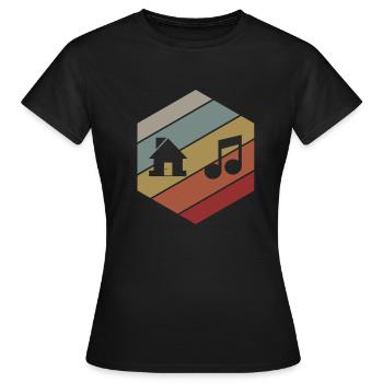 House Music - Frauen T-Shirt - Schwarz - Vorne - AI Model Female 172 dark (172cm)