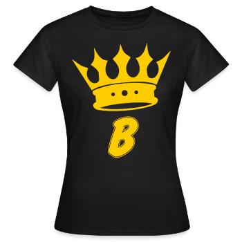 Lettre B King - T-shirt Femme - noir - Devant - AI Model Female 172 dark (172cm)