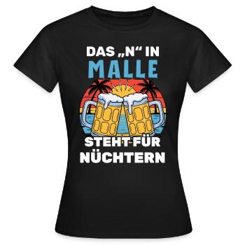 Mallorca Party Urlaub - Sauftour nach Malle - Frauen T-Shirt - Schwarz - Vorne - AI Model Female 172 dark (172cm)