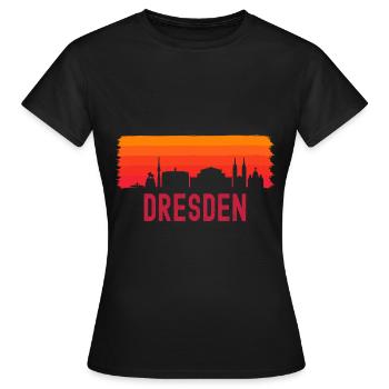 Dresden - Frauen T-Shirt - Schwarz - Vorne - AI Model Female 172 dark (172cm)