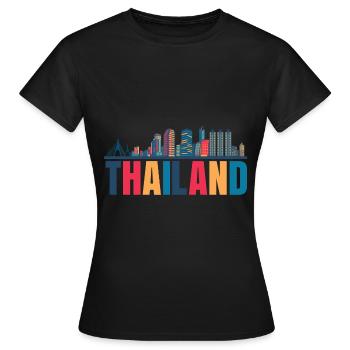 Thailand - Frauen T-Shirt - Schwarz - Vorne - AI Model Female 172 dark (172cm)