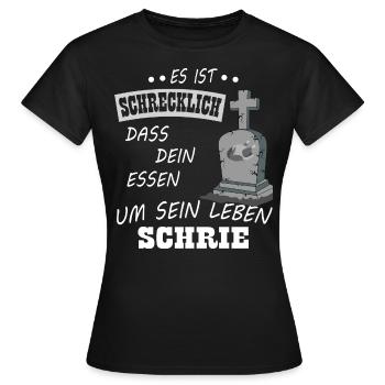 Veganer Vegan Tierschutz Tierrechte Soja Tofu - Frauen T-Shirt - Schwarz - Vorne - AI Model Female 172 dark (172cm)