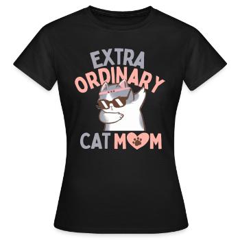 MAMAN CHAT EXTRA ORDINAIRE - T-shirt Femme - noir - Devant - AI Model Female 172 dark (172cm)