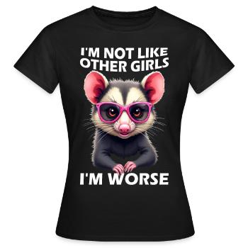 Ich bin nicht wie andere Mädchen Ich bin schlimme - Frauen T-Shirt - Schwarz - Vorne - AI Model Female 172 dark (172cm)