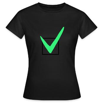 Check mark - sign - Women's T-Shirt - black - Front - AI Model Female 172 dark (172cm)