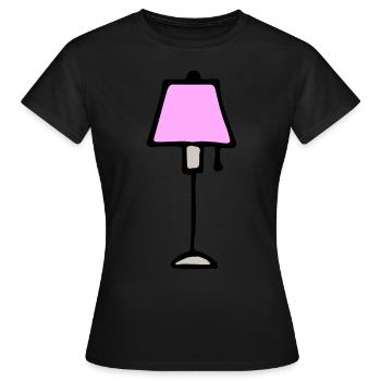 Lampe - T-shirt Femme - noir - Devant - AI Model Female 172 dark (172cm)