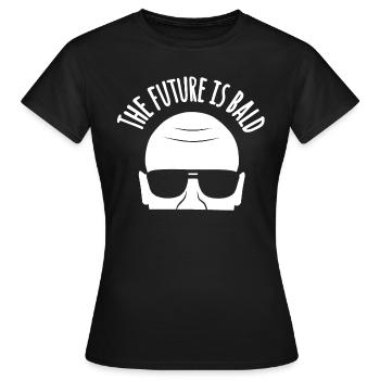 Die Zukunft ist kahl: Lustiges kahles Haar Zitat - Frauen T-Shirt - Schwarz - Vorne - AI Model Female 172 dark (172cm)