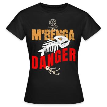 M'Benga-Gefahr - Frauen T-Shirt - Schwarz - Vorne - AI Model Female 172 dark (172cm)