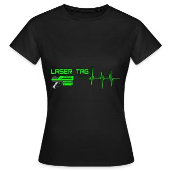 Laser Tag - Frauen T-Shirt - Schwarz - Vorne - AI Model Female 172 dark (172cm)
