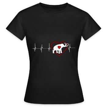 Mammouth - T-shirt Femme - noir - Devant - AI Model Female 172 dark (172cm)
