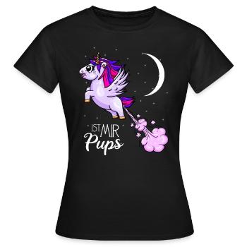 Ist mir Pups Einhorn Pups - Frauen T-Shirt - Schwarz - Vorne - AI Model Female 172 dark (172cm)