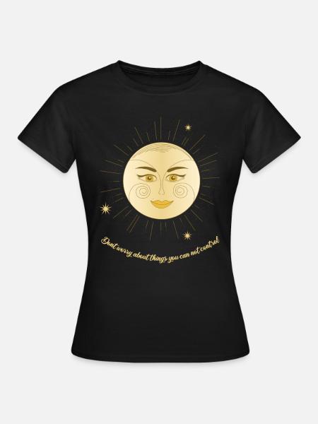 Géométrie géométrique Soleil - T-shirt Femme - noir