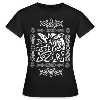 Celtic Raven - T-shirt Femme - noir - Devant - AI Model Female 172 dark (172cm)