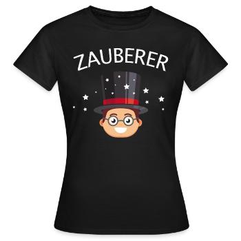 Zauberer Zaubern Junge - Frauen T-Shirt - Schwarz - Vorne - AI Model Female 172 dark (172cm)