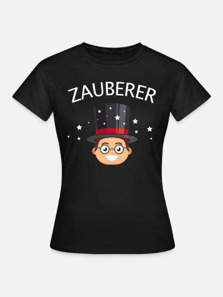 Zauberer Zaubern Junge - Frauen T-Shirt - Schwarz