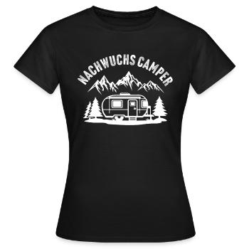 Nachwuchs Camper - Frauen T-Shirt - Schwarz - Vorne - AI Model Female 172 dark (172cm)