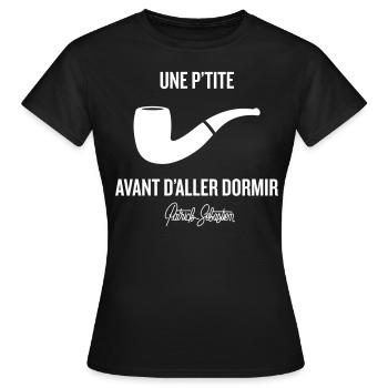 Une p'tite pipe - T-shirt Femme - noir - Devant - AI Model Female 172 dark (172cm)