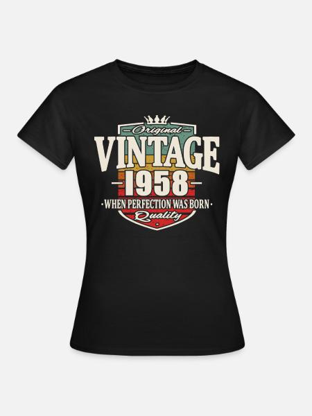 Vintage retro 1958 - T-shirt Femme - noir