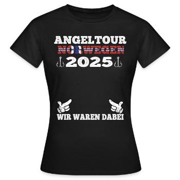 Nous y étions Voyage de pêche Norvège 2025 - T-shirt Femme - noir - Devant - AI Model Female 172 dark (172cm)
