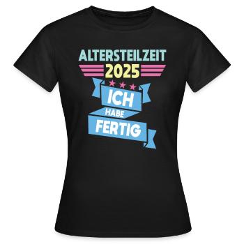 J’ai terminé ma retraite partielle - T-shirt Femme - noir - Devant - AI Model Female 172 dark (172cm)