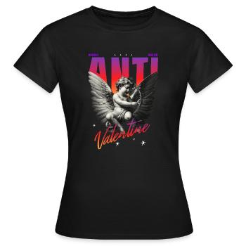 Anti Valentine Streetwear - Frauen T-Shirt - Schwarz - Vorne - AI Model Female 172 dark (172cm)