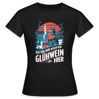 Lustiges Apres Ski - Frauen T-Shirt - Schwarz - Vorne - AI Model Female 172 dark (172cm)