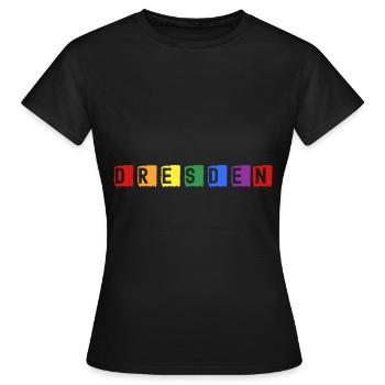 Dresden - Frauen T-Shirt - Schwarz - Vorne - AI Model Female 172 dark (172cm)