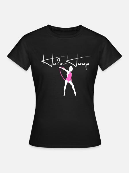 Hula-Hoop Rosa - Frauen T-Shirt - Schwarz
