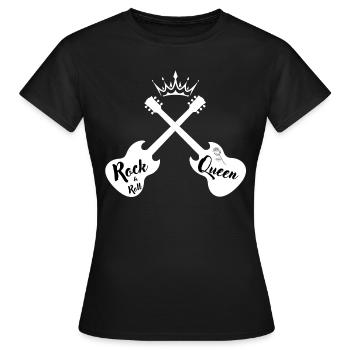 Rock 'n' Roll Queen - Women's T-Shirt - black - Front - AI Model Female 172 dark (172cm)