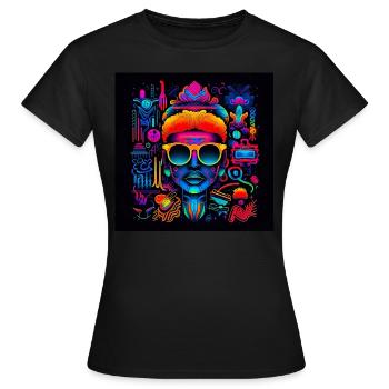 Personne néon - T-shirt Femme - noir - Devant - AI Model Female 172 dark (172cm)