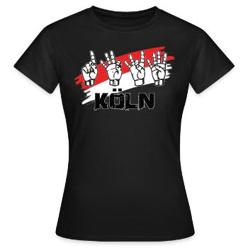 Football Sign - Cologne - Women's T-Shirt - black - Front - AI Model Female 172 dark (172cm)