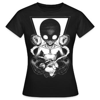 Invasion - Black version - Women's T-Shirt - black - Front - AI Model Female 172 dark (172cm)