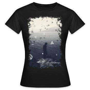 Océan - T-shirt Femme - noir - Devant - AI Model Female 172 dark (172cm)