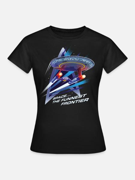 Star Trek Lower Decks Space… The Funniest Frontier - Women's T-Shirt - black