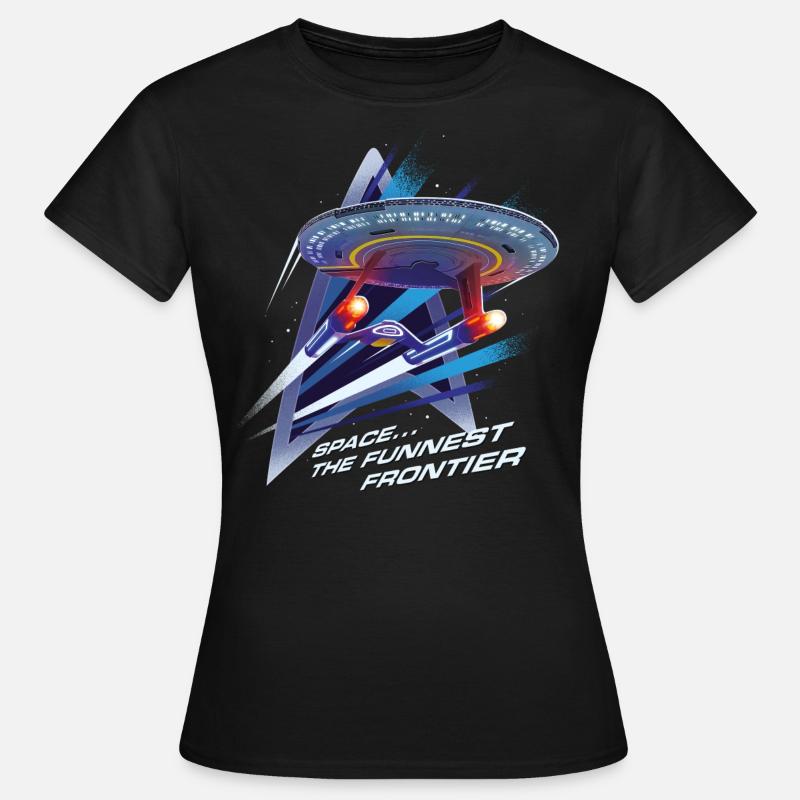 Star Trek Lower Decks Space… The Funniest Frontier - Women's T-Shirt - black
