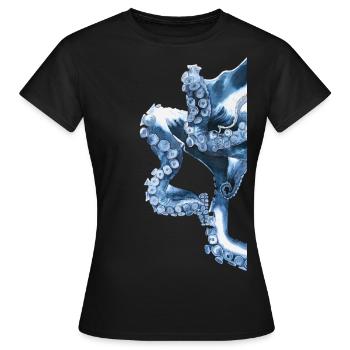 Poulpe Tentacule Octopus Tentacule Octopus Octopus - T-shirt Femme - noir - Devant - AI Model Female 172 dark (172cm)