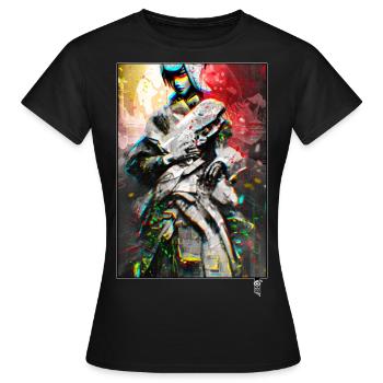 GEISHA FREQUENCY - by ArtBirdy - Frauen T-Shirt - Schwarz - Vorne - AI Model Female 172 dark (172cm)