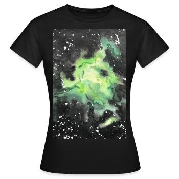 galaxy nebula galaxy nebula nerd astronomy space - Women's T-Shirt - black - Front - AI Model Female 172 dark (172cm)