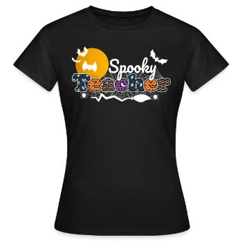 Halloween-Lehrer Gruseliger Lehrer - Frauen T-Shirt - Schwarz - Vorne - AI Model Female 172 dark (172cm)