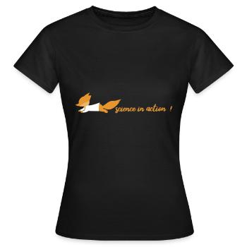 Fuchs - Frauen T-Shirt - Schwarz - Vorne - AI Model Female 172 dark (172cm)