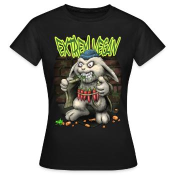 Extrem Vegan - Frauen T-Shirt - Schwarz - Vorne - AI Model Female 172 dark (172cm)
