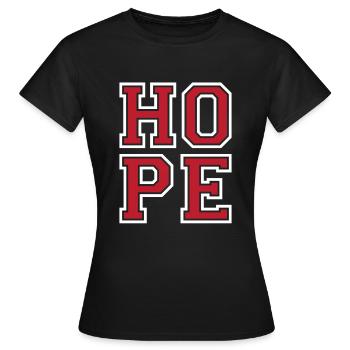 Espoir - T-shirt Femme - noir - Devant - AI Model Female 172 dark (172cm)