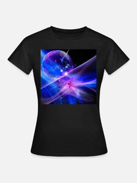 Galaxy Planets - Women's T-Shirt - black