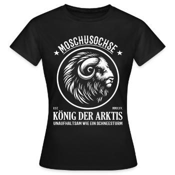 Moschusochse König der Arktis - Unaufhaltsam! - Frauen T-Shirt - Schwarz - Vorne - AI Model Female 172 dark (172cm)