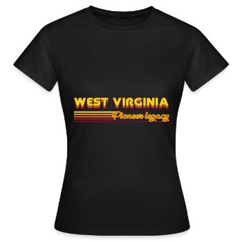 cooles West Virginia USA Bundesstaaten Design - Frauen T-Shirt - Schwarz - Vorne - AI Model Female 172 dark (172cm)
