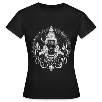 Shiva Design – Pouvoir spirituel - T-shirt Femme - noir - Devant - AI Model Female 172 dark (172cm)