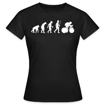 Cyclist Evolution - Frauen T-Shirt - Schwarz - Vorne - AI Model Female 172 dark (172cm)